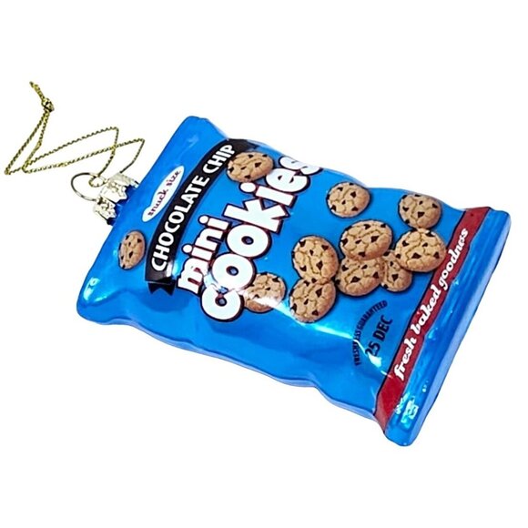 Mini Chocolate Chip Cookies Glass Ornament - Christmas Gift - Picture 2 of 3
